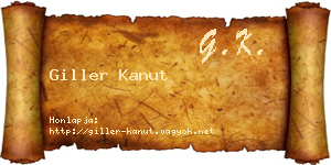 Giller Kanut névjegykártya